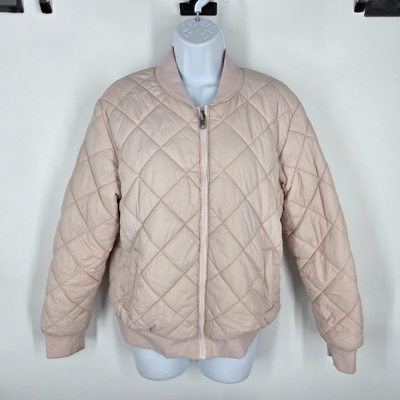 Alyned Together Jackets & Blazers - Alyned Together Quilted Reversible Bomber Jacket Pink Sherpa Lined Women’s Small